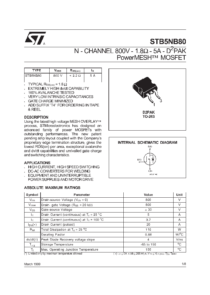 STB5NB80_77452.PDF Datasheet