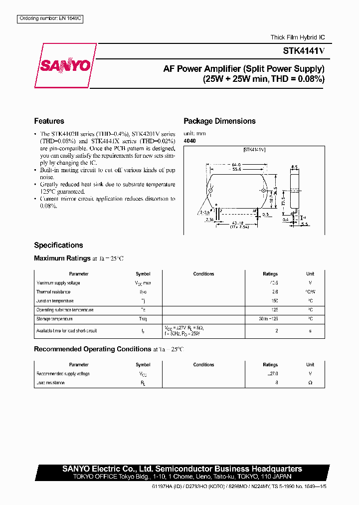 STK4141V_158386.PDF Datasheet