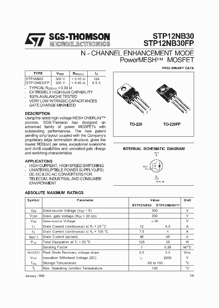 STP12NB30_64737.PDF Datasheet