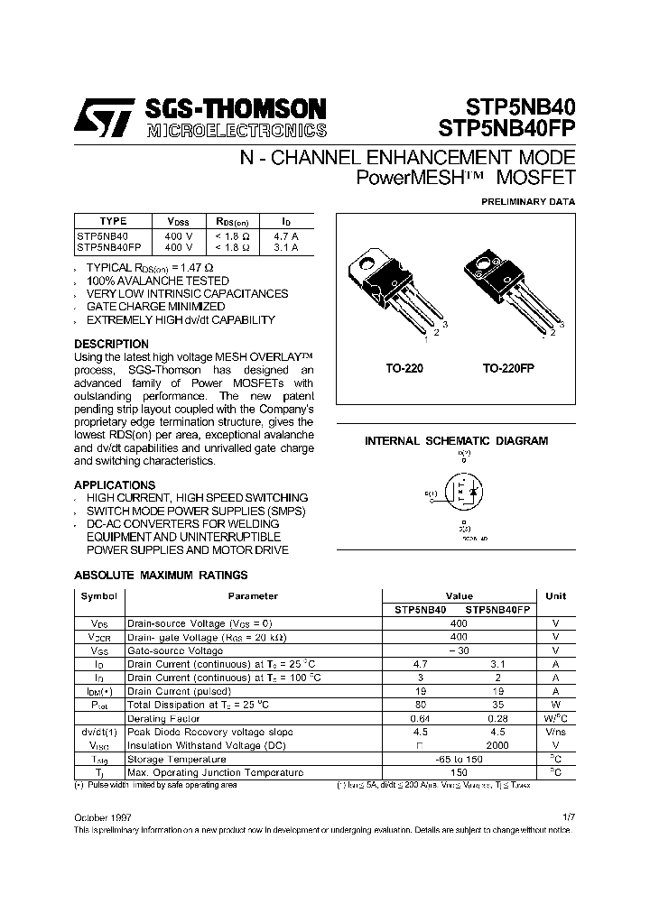 STP5NB40_65062.PDF Datasheet