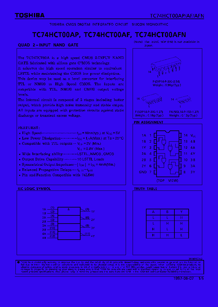 TC74HCT00_99554.PDF Datasheet