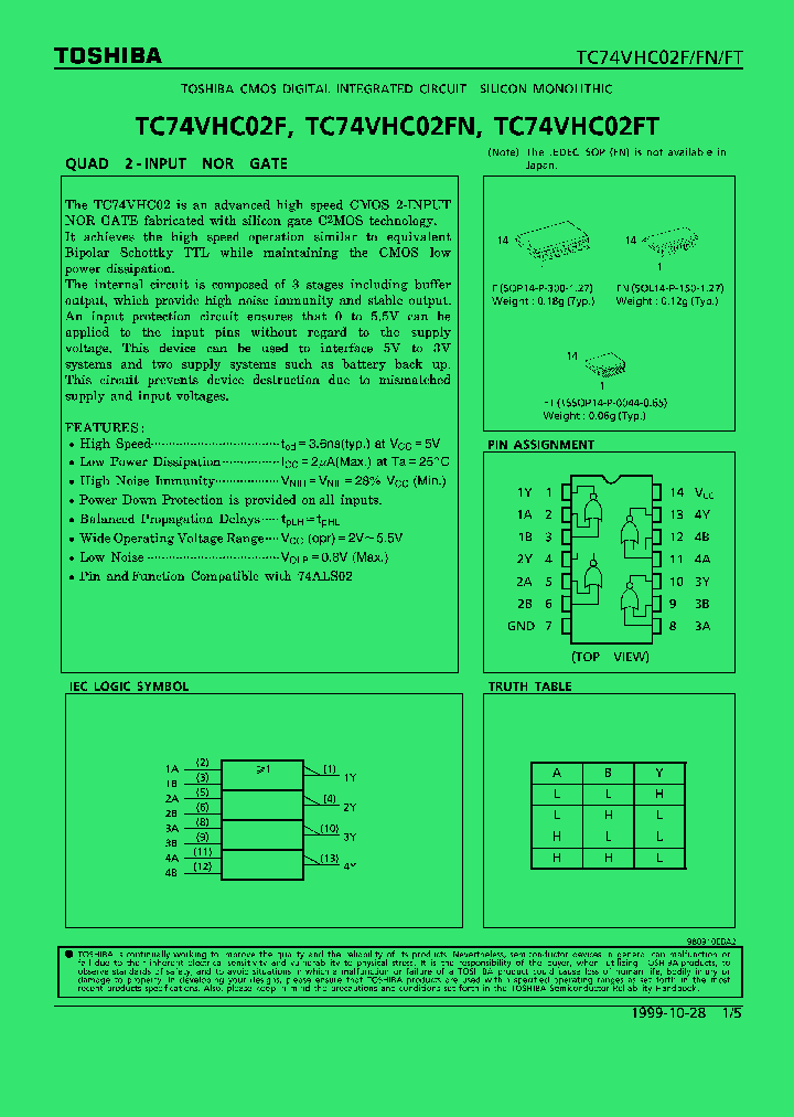 TC74VHC02_55299.PDF Datasheet