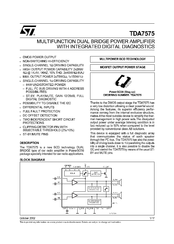 TDA7575_144820.PDF Datasheet