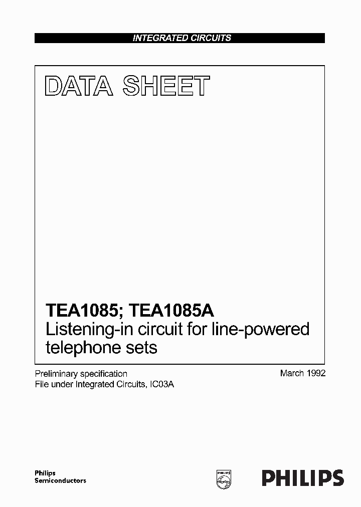 TEA1085_126151.PDF Datasheet
