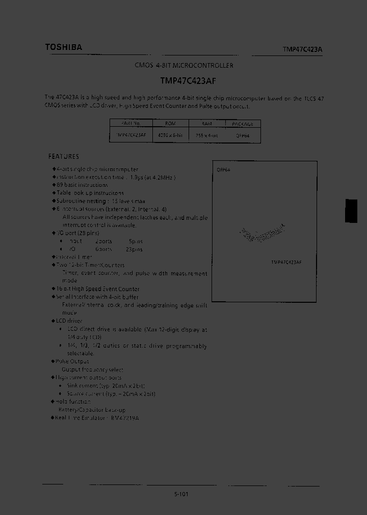 TMP47C423AF_37309.PDF Datasheet