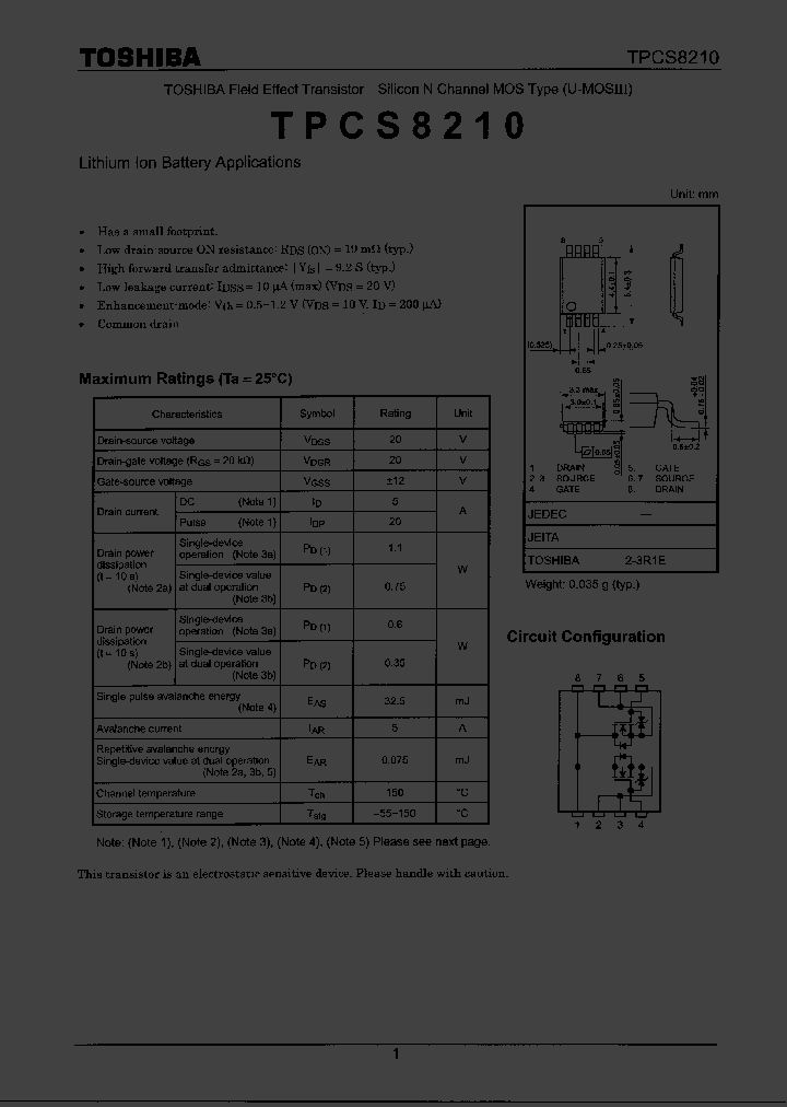 TPCS8210_65392.PDF Datasheet