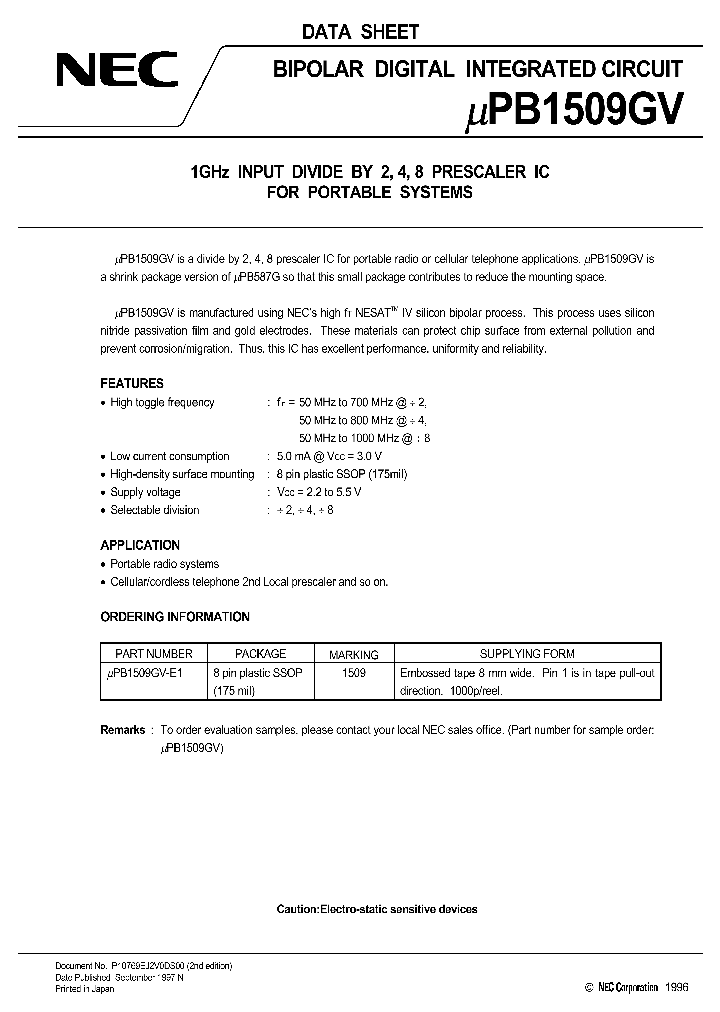 UPB587G_58960.PDF Datasheet