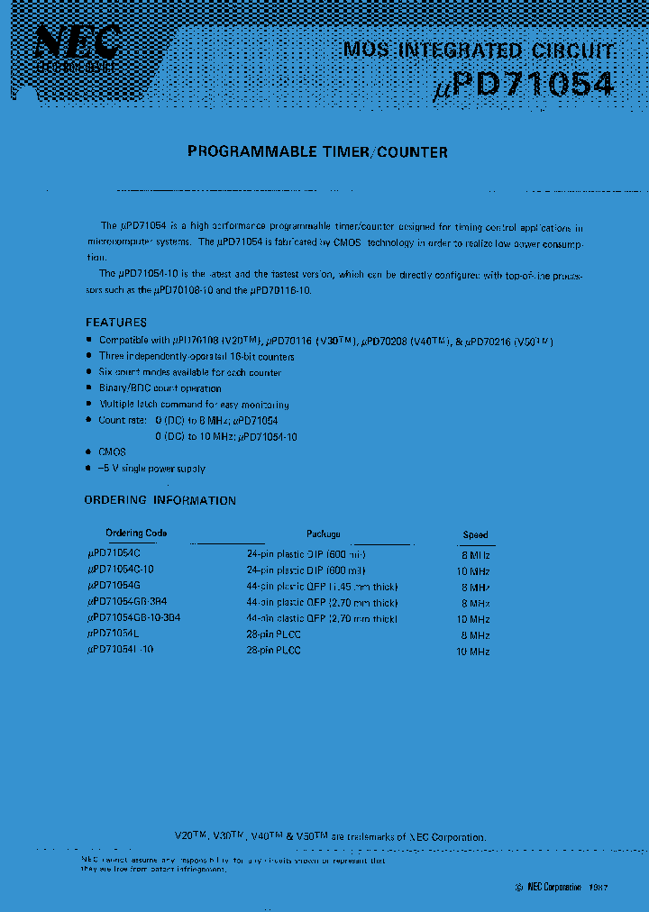 UPD71054_83214.PDF Datasheet