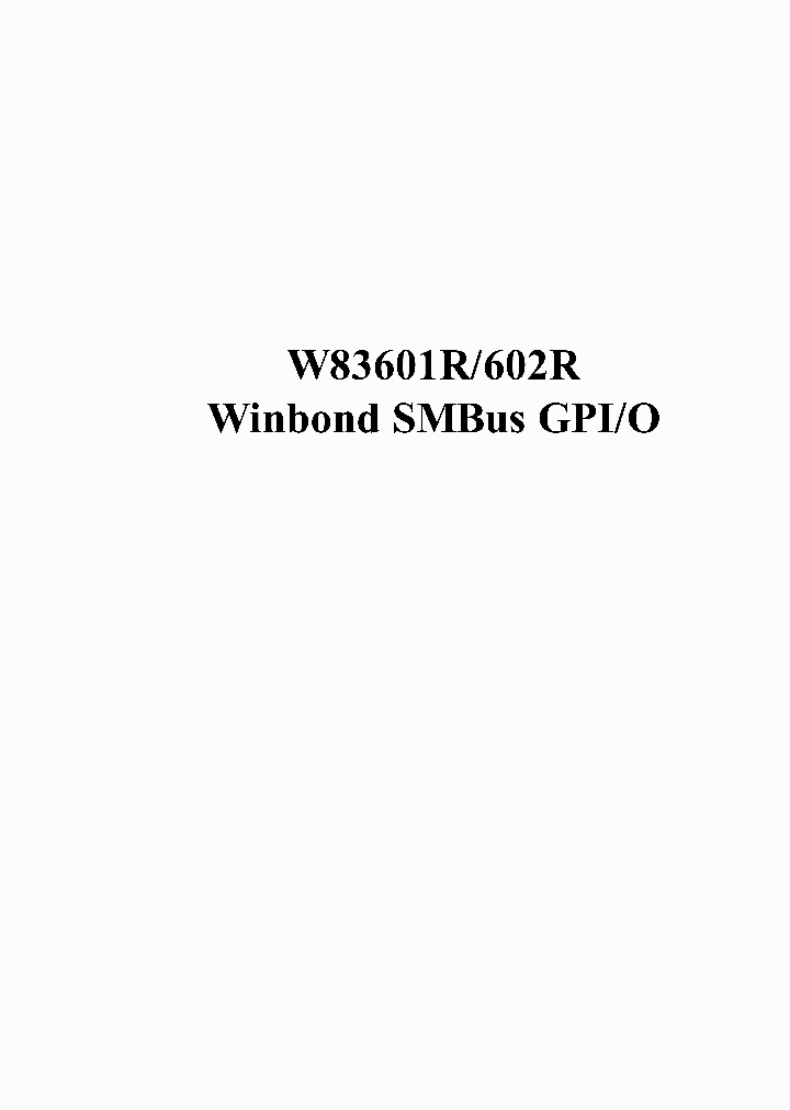 W83601R_52685.PDF Datasheet