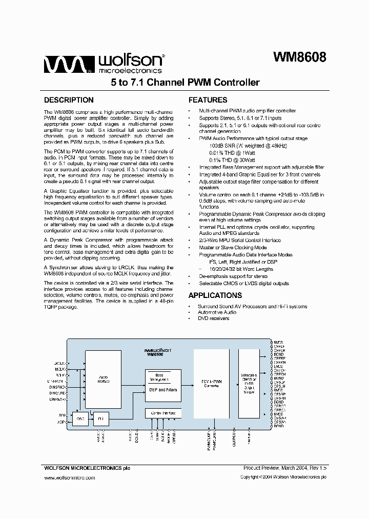 WM8608_187833.PDF Datasheet