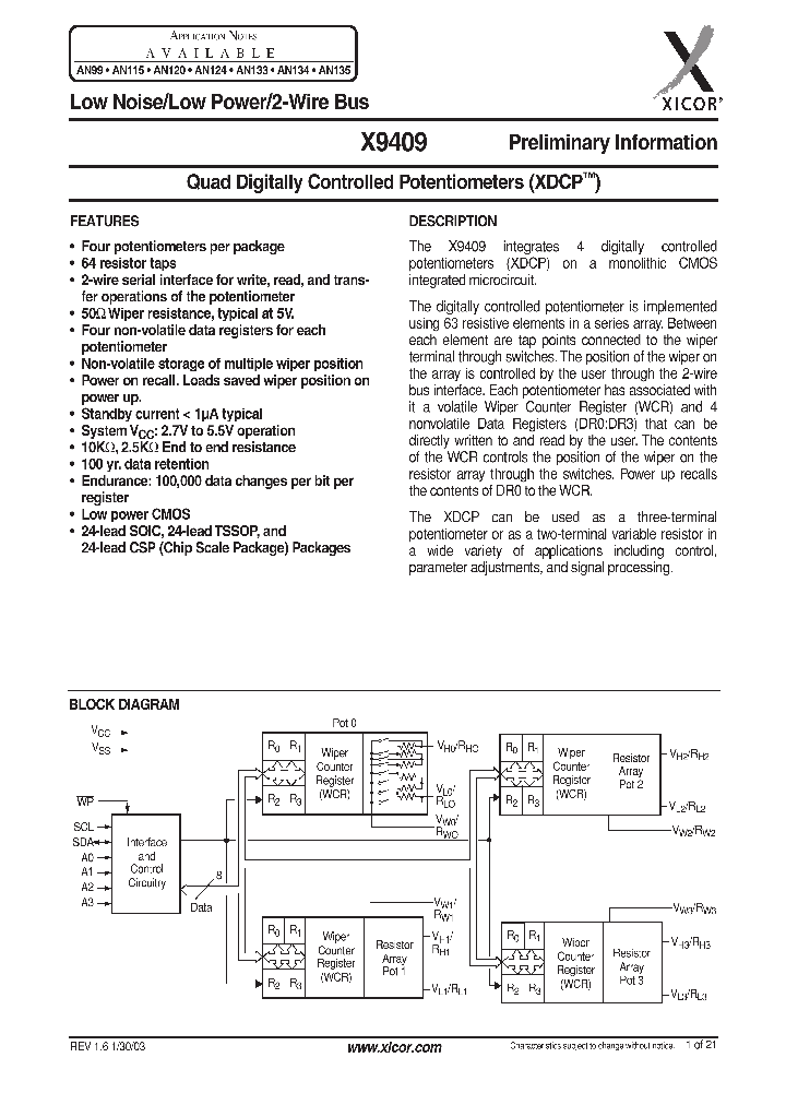 X9409_48945.PDF Datasheet