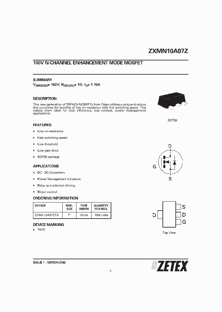 ZXMN10A07Z_11809.PDF Datasheet