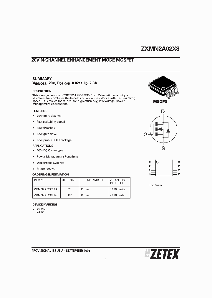 ZXMN2A02X8_21503.PDF Datasheet