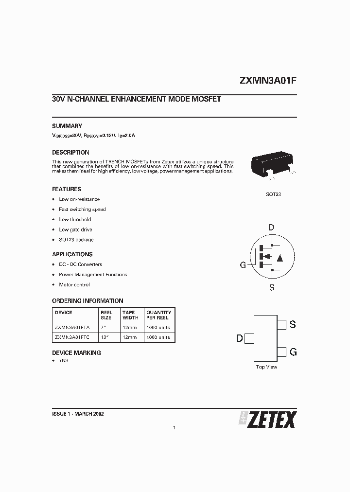 ZXMN3A01_23259.PDF Datasheet