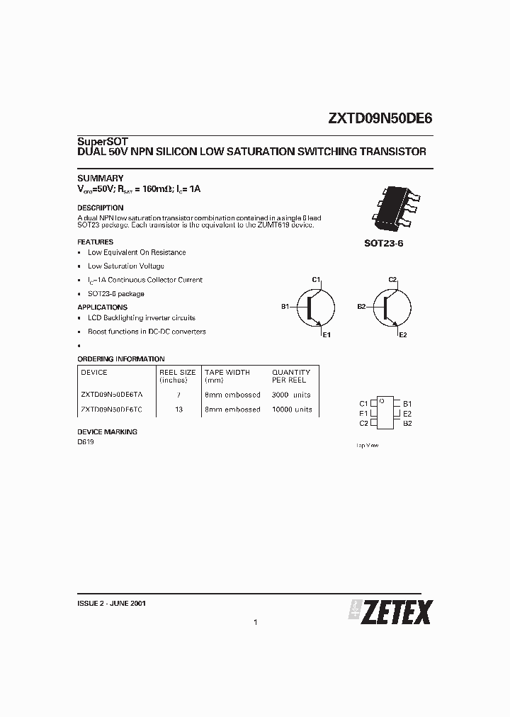 ZXTD09N50DE6_36462.PDF Datasheet