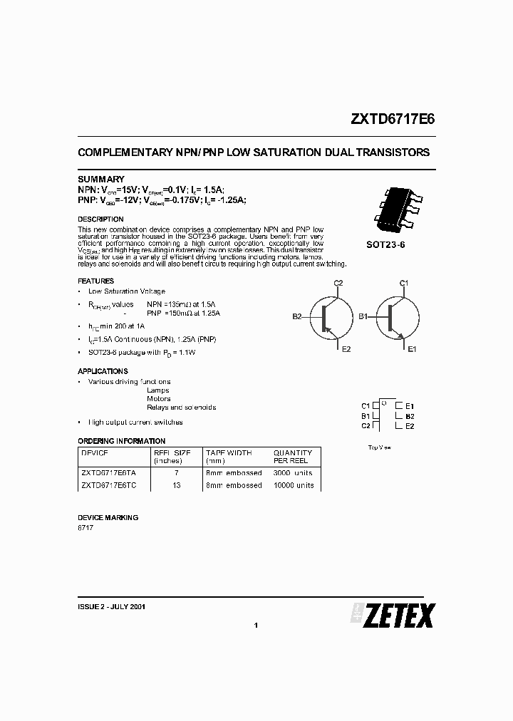 ZXTD6717E6_70079.PDF Datasheet