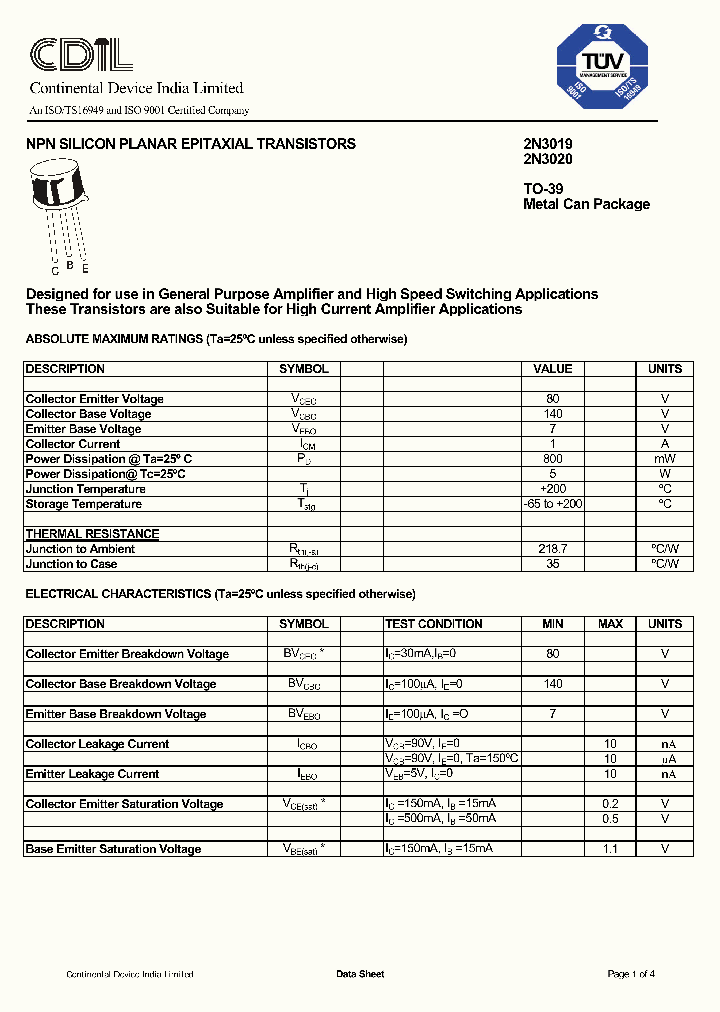 2N3020_260460.PDF Datasheet