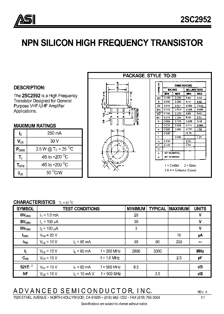 2SC2952_285006.PDF Datasheet