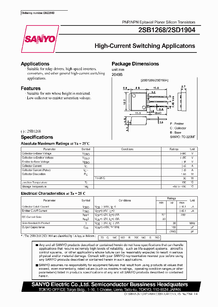 2SD1904_295634.PDF Datasheet