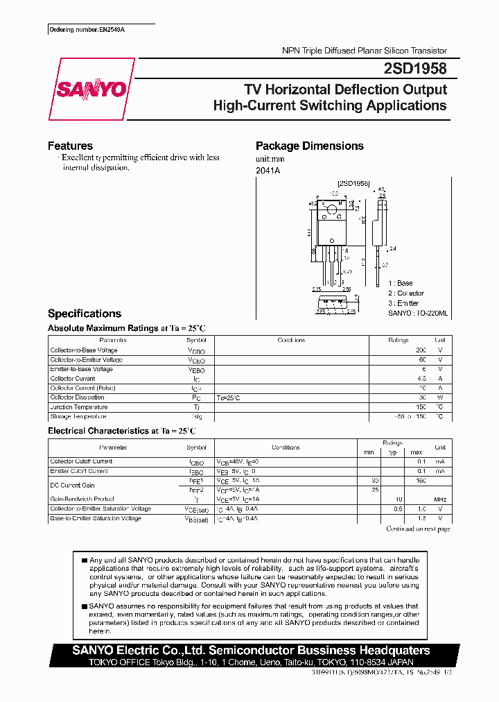 2SD1958_260319.PDF Datasheet