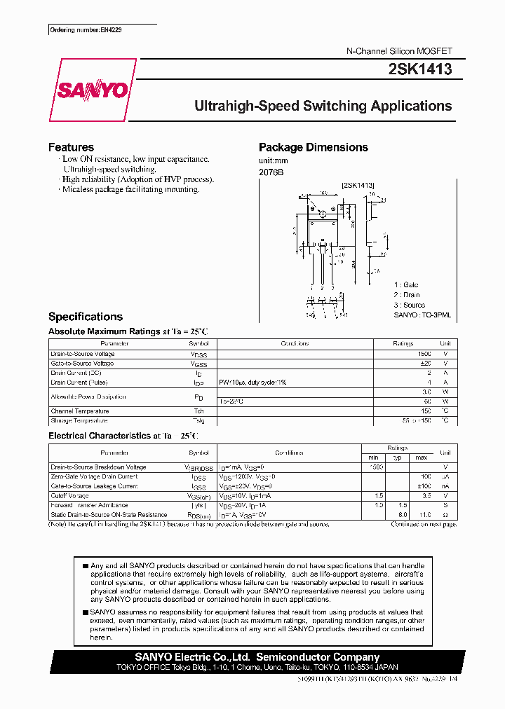 2SK1413_278264.PDF Datasheet
