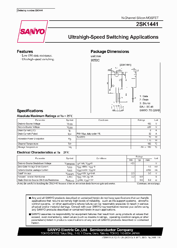2SK1441_295079.PDF Datasheet