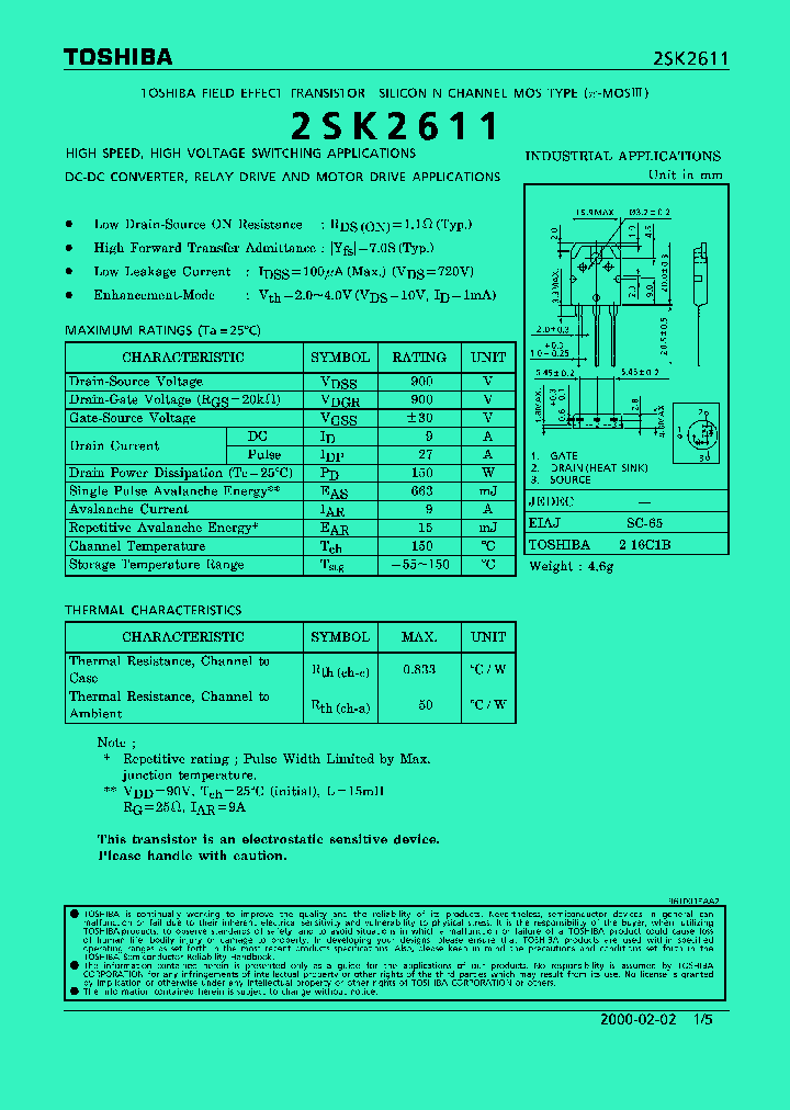 2SK2611_282780.PDF Datasheet