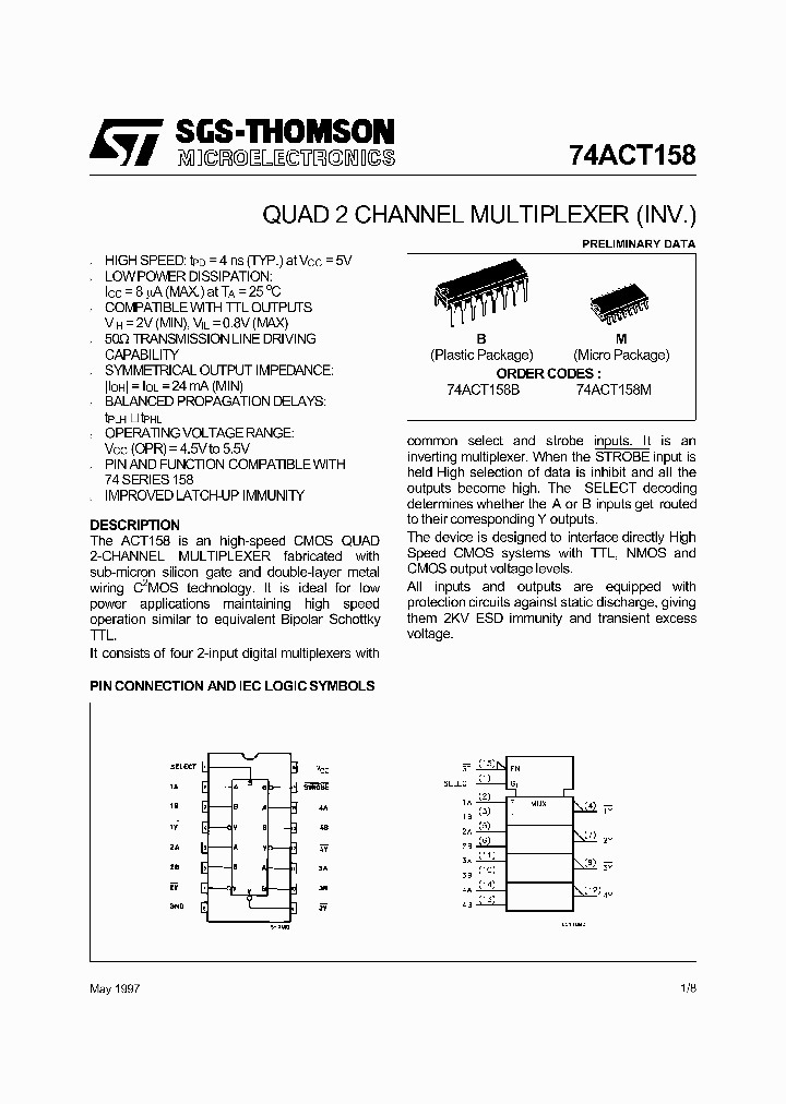 74ACT158_257466.PDF Datasheet