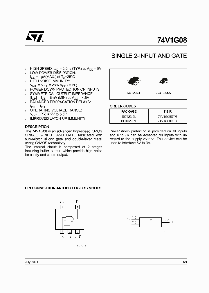 74V1G08STR_248463.PDF Datasheet