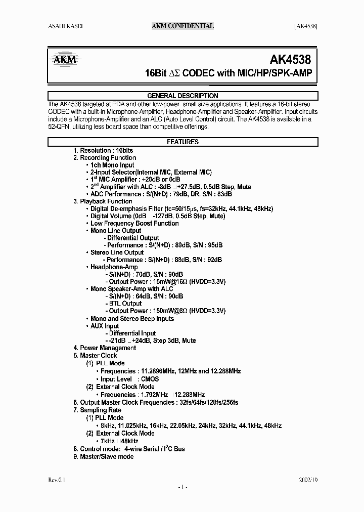 AK4538_280302.PDF Datasheet