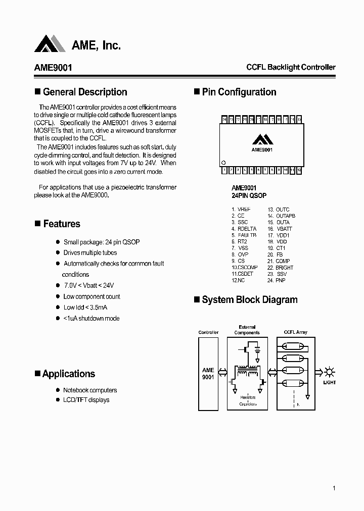 AME9001_294429.PDF Datasheet