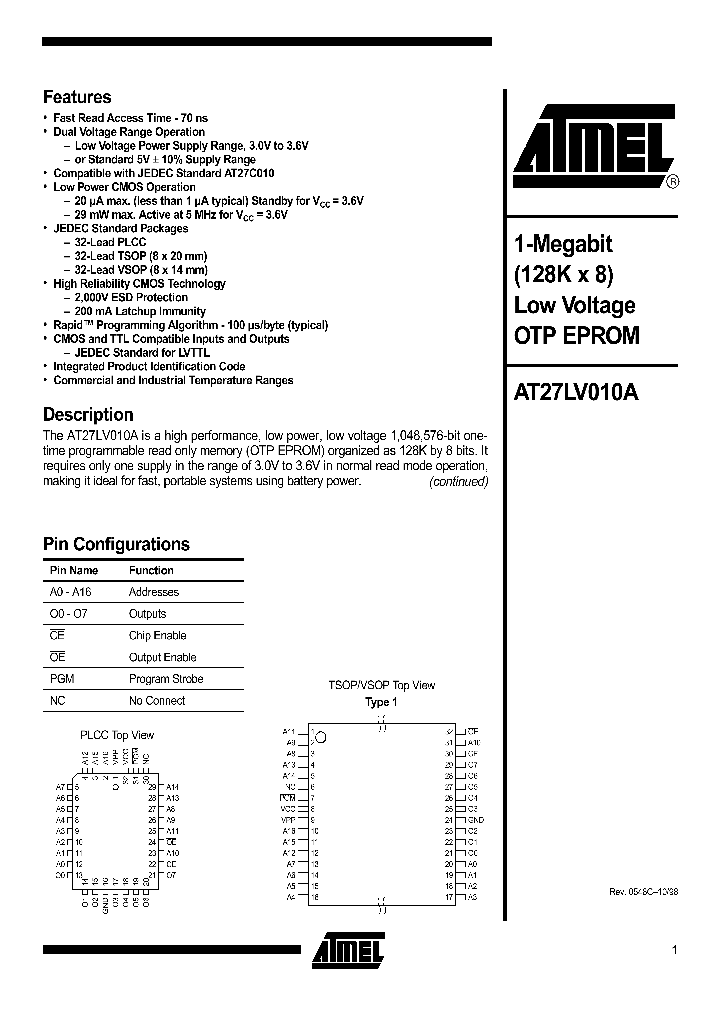 AT27LV010ANBSP_287830.PDF Datasheet