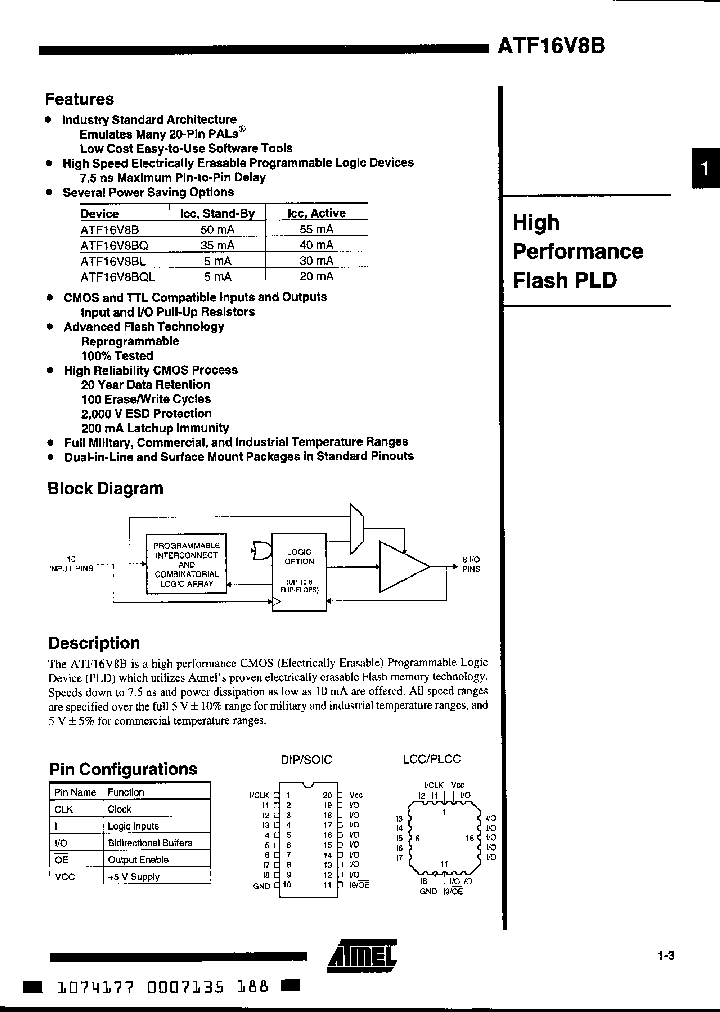 ATF16V8BQL_289198.PDF Datasheet