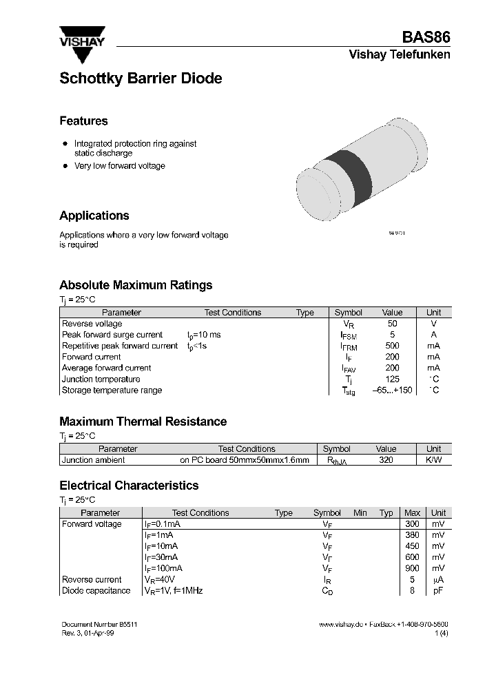 BAS86_288316.PDF Datasheet