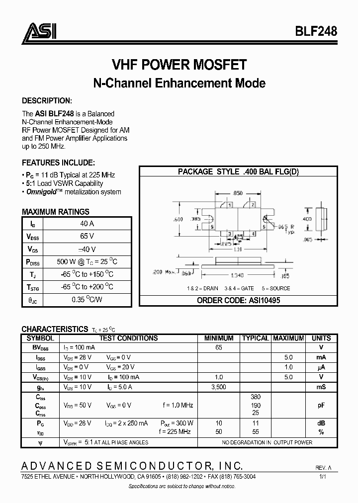 BLF248_239830.PDF Datasheet