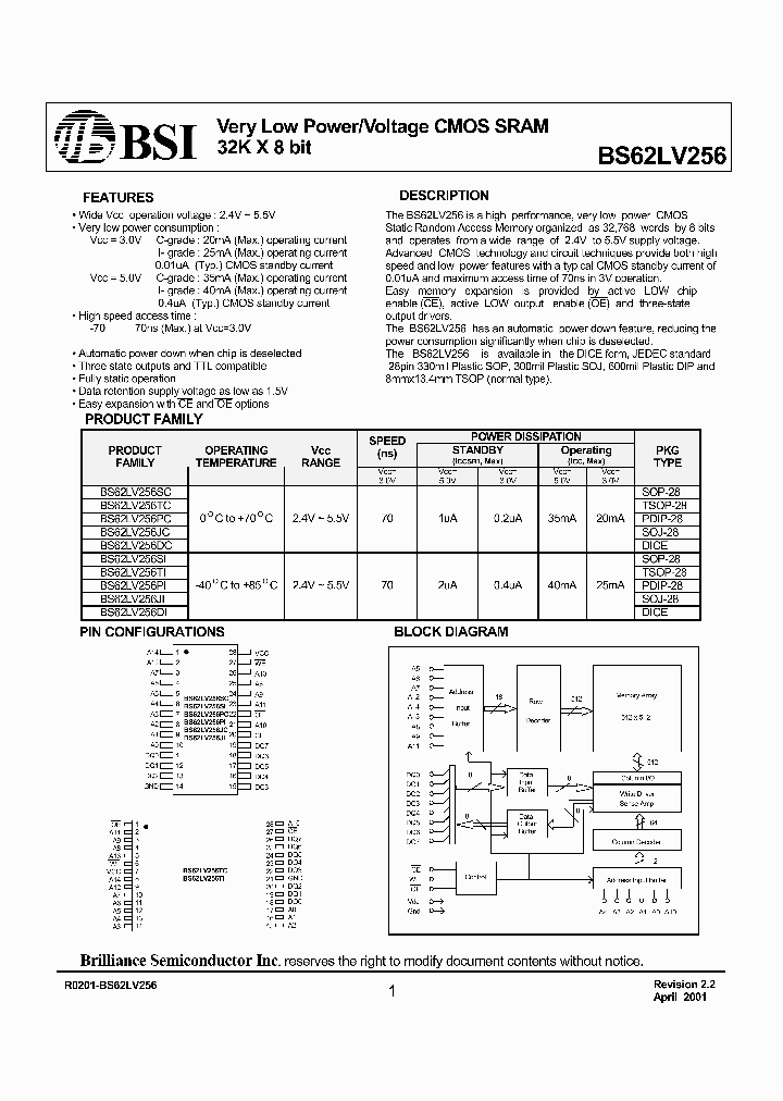 BS62LV256S_300376.PDF Datasheet