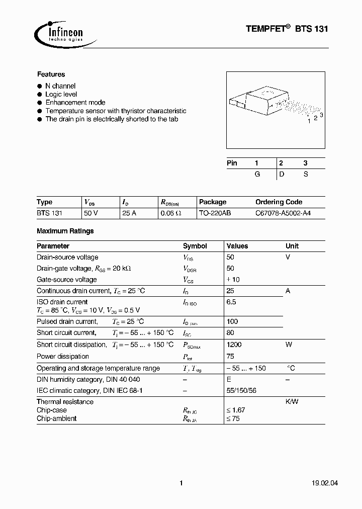 BTS131_256549.PDF Datasheet