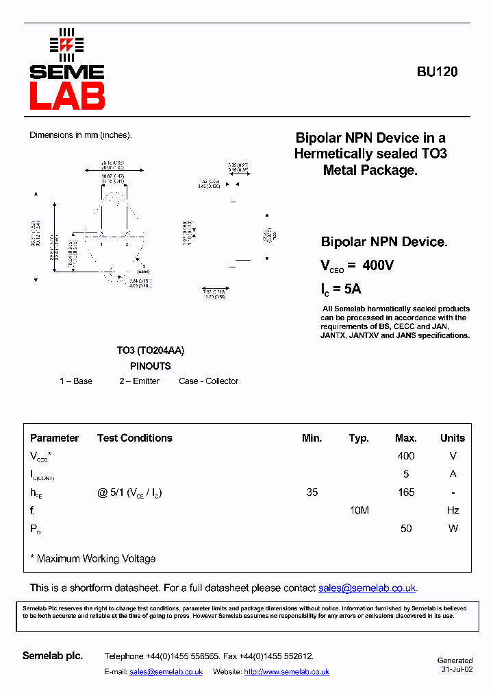 BU120_303171.PDF Datasheet