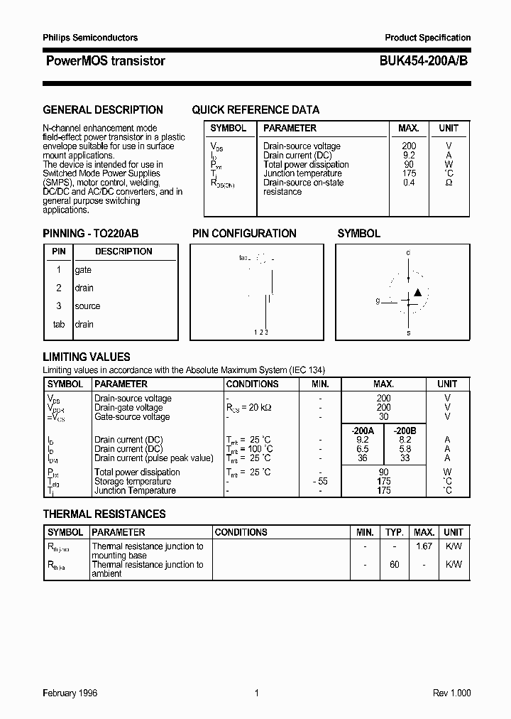 BUK454-200A_246068.PDF Datasheet