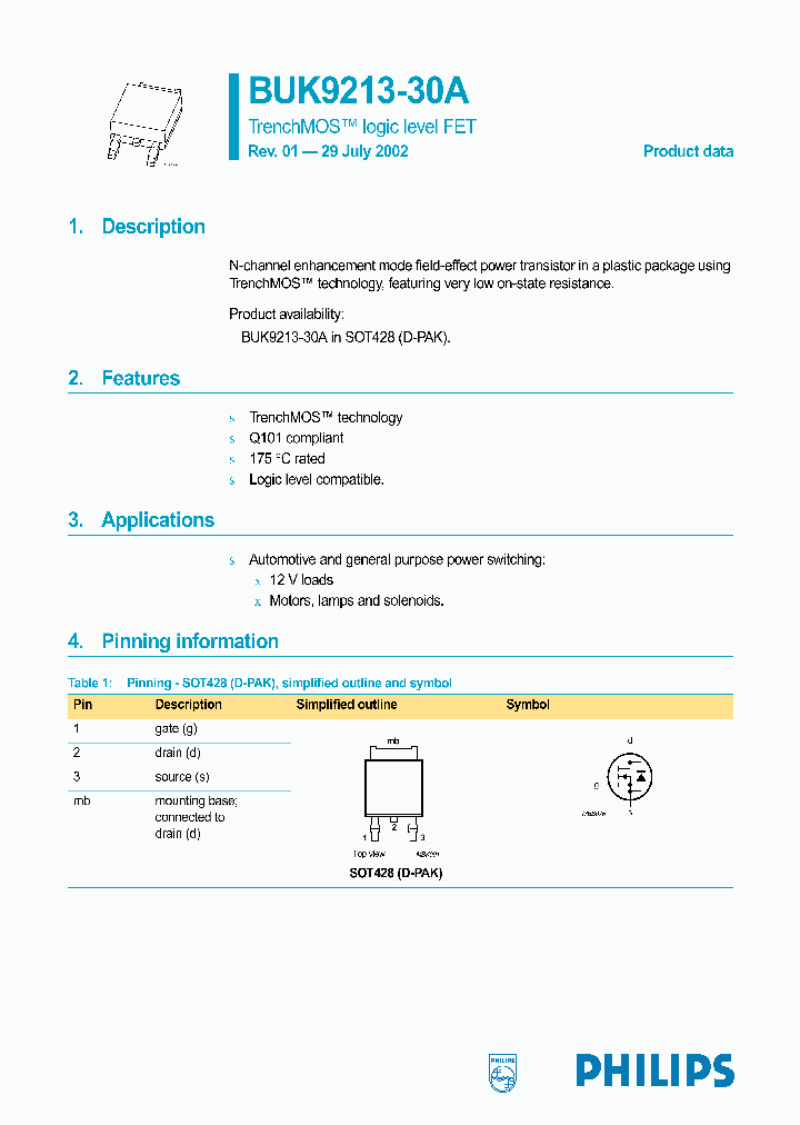 BUK9213-30A_296390.PDF Datasheet