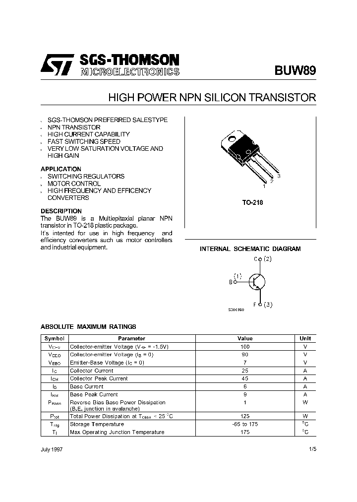 BUW89_236687.PDF Datasheet