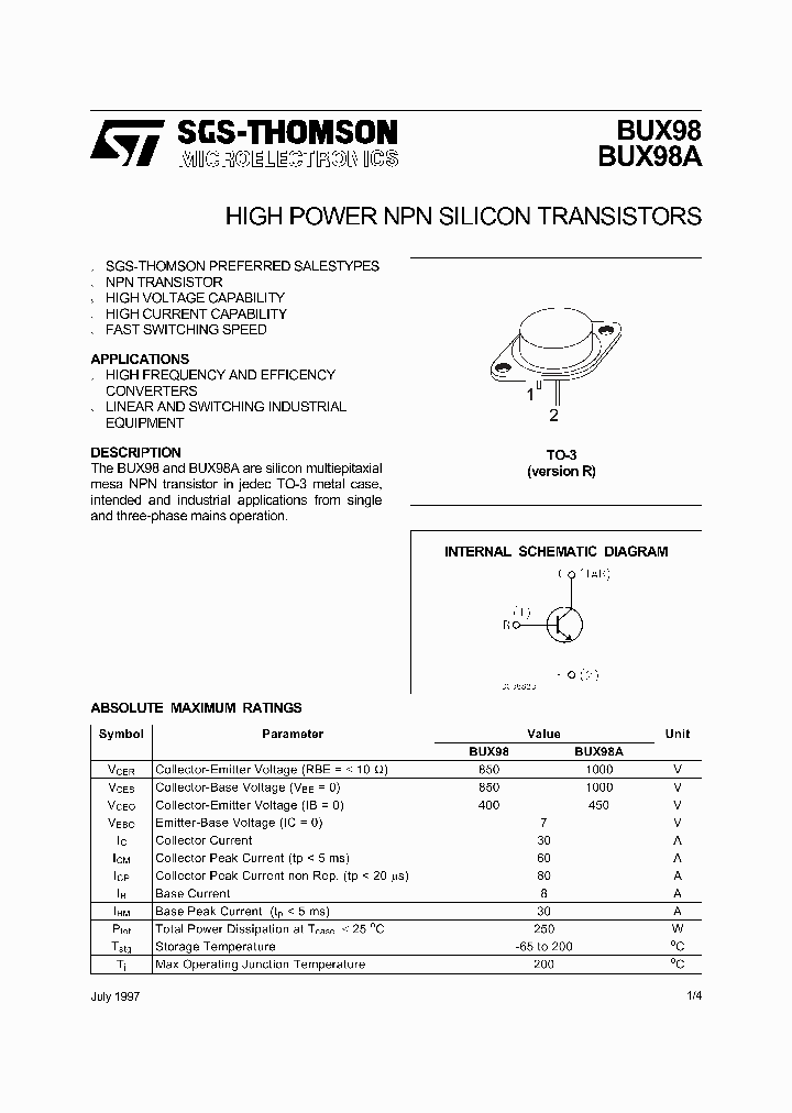 BUX98_185447.PDF Datasheet