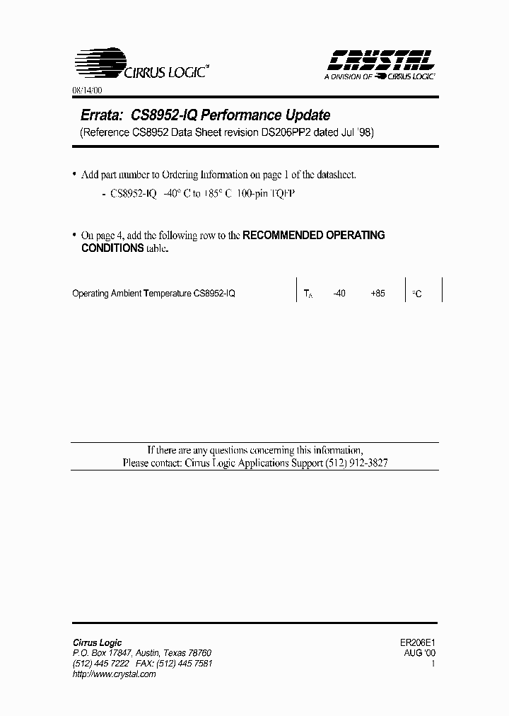 CS8952-IQ_288370.PDF Datasheet