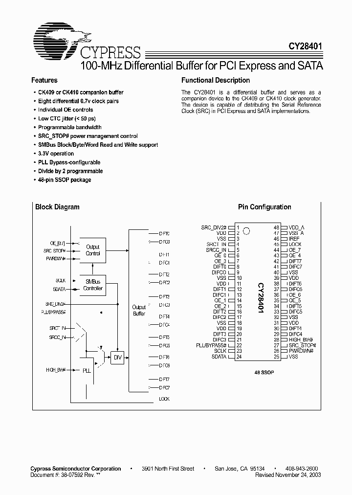 CY28401_277247.PDF Datasheet