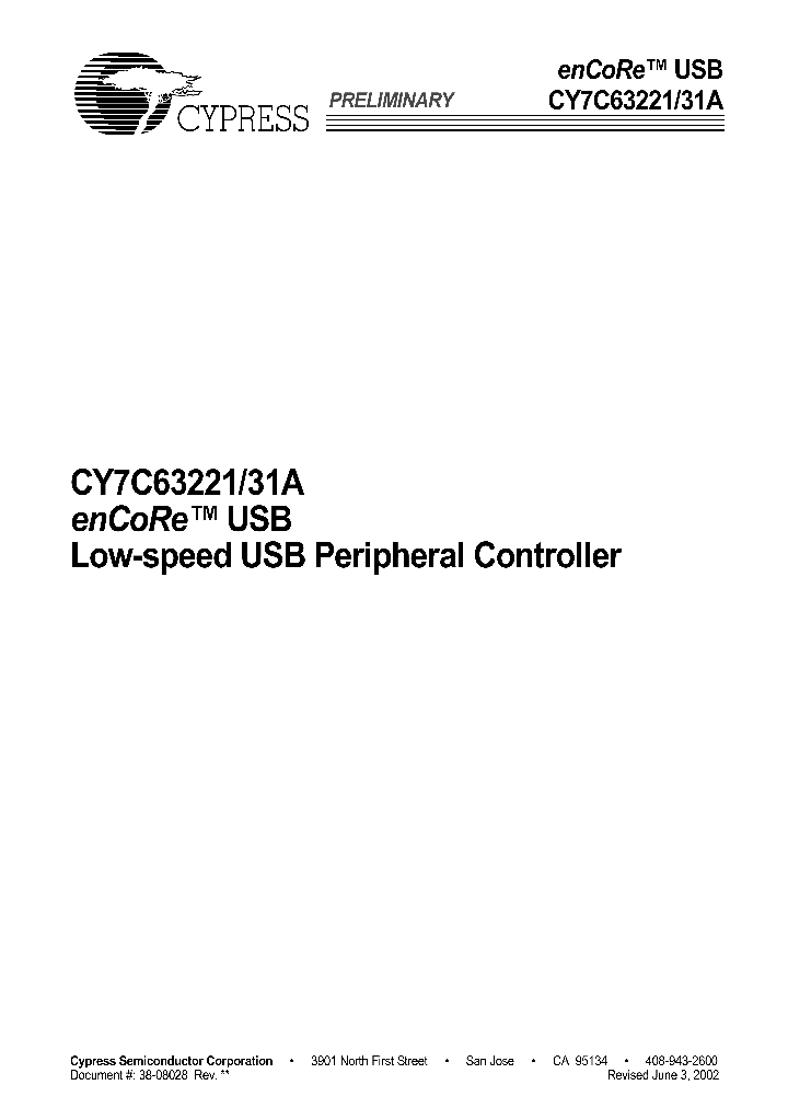CY7C63231_223837.PDF Datasheet