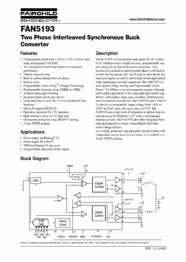 FAN5193_279360.PDF Datasheet