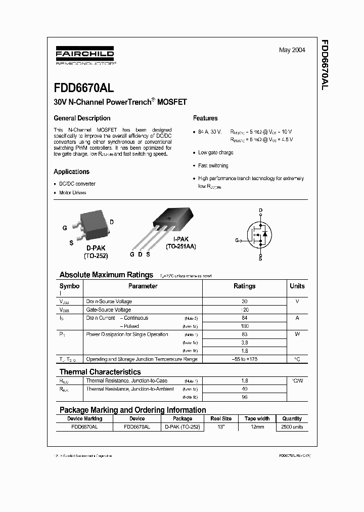 FDD6670AL_266382.PDF Datasheet