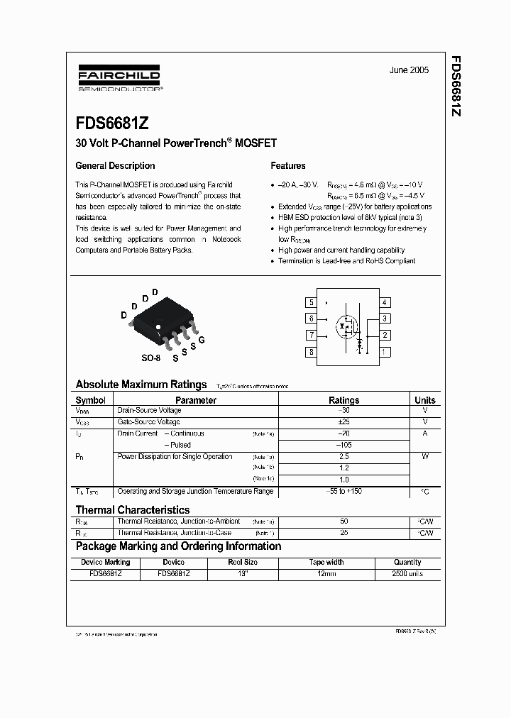 FDS6681Z_286856.PDF Datasheet