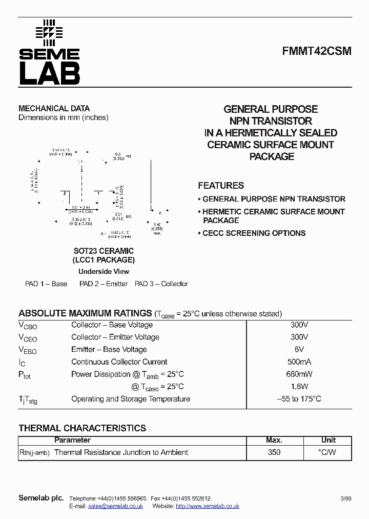 FMMT42CSM_265876.PDF Datasheet