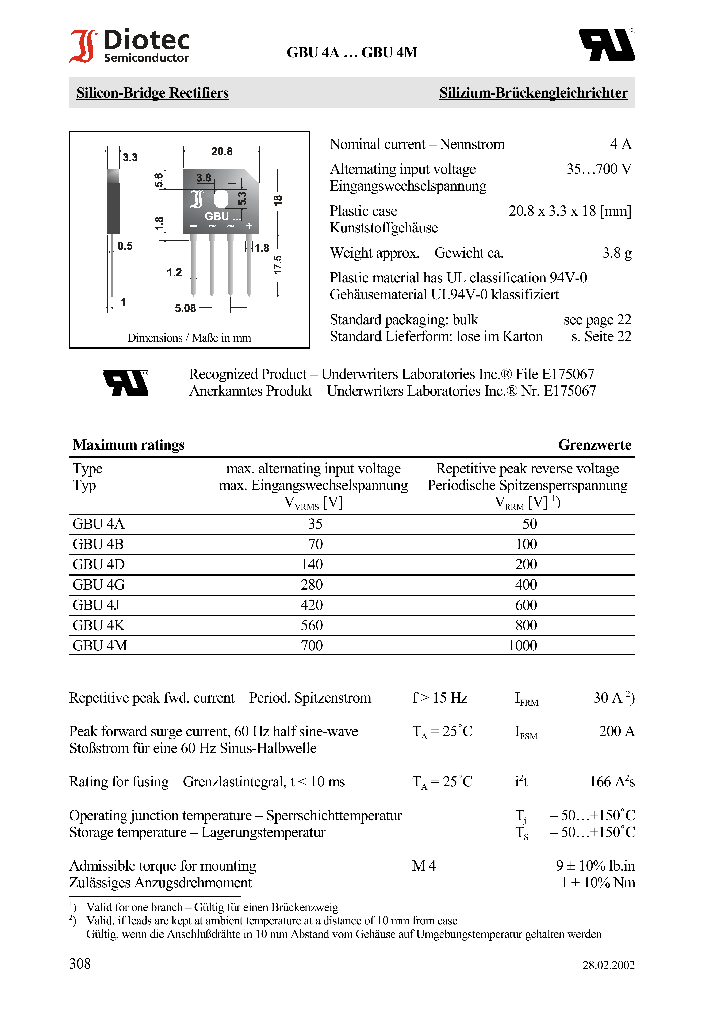 GBU4J_200134.PDF Datasheet